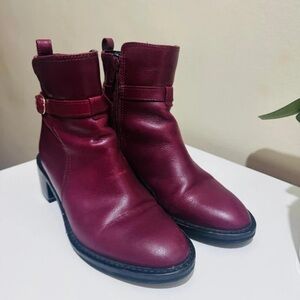 Marks & Spencer Burgundy Ankle Boots